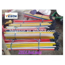 china cleaning tool varnish wooden broom handle/2014 pvc coated wooden broom handle